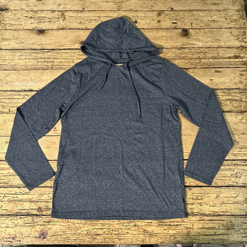 Hudson & Barrow Men’s Size L Navy Long Sleeve Pullover Hoodie NWT